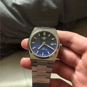 Tissot prx powermatic 80 Silver Watch Textured blue dark blue No box no papers